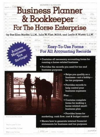 Business Planner & Bookkeeper for the Horse Enterprise Business, Finance & Career