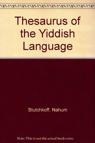 Thesaurus of the Yiddish Language Books