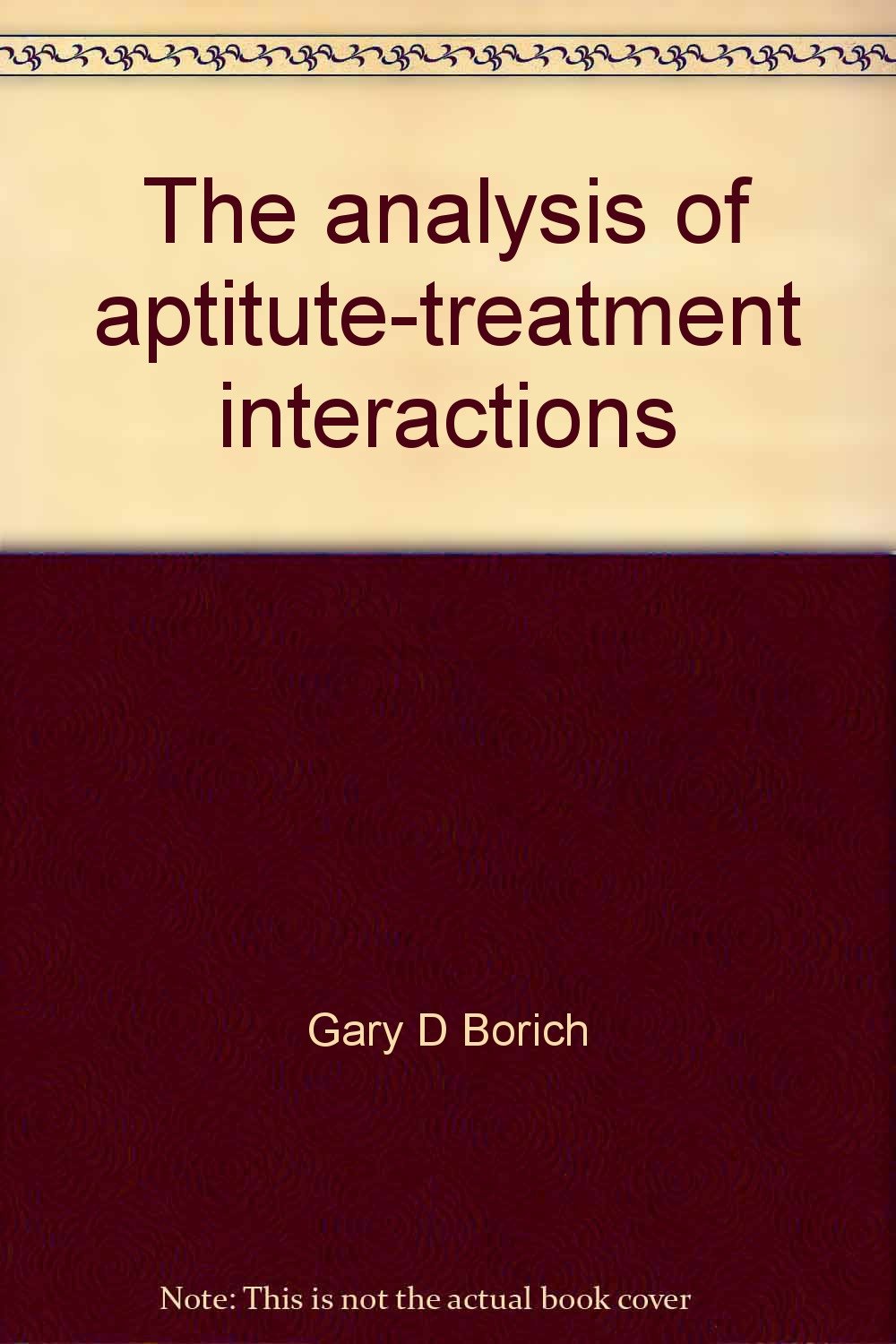 The analysis of aptitute-treatment interactions: Computer programs and calculations book
