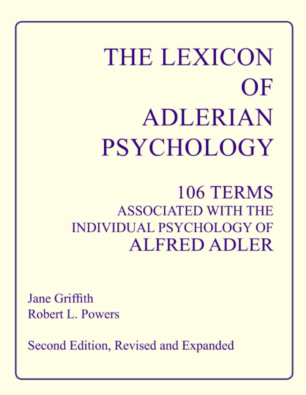 The Lexicon of Adlerian Psychology Reference Books