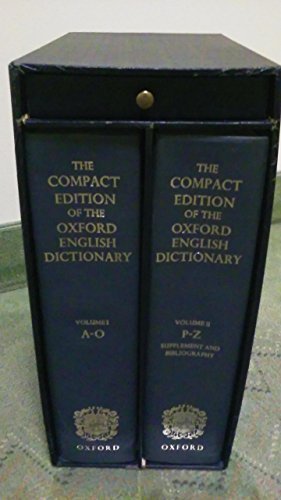 Compact Edition of the Oxford English Dictionary (2 Volumes) Books