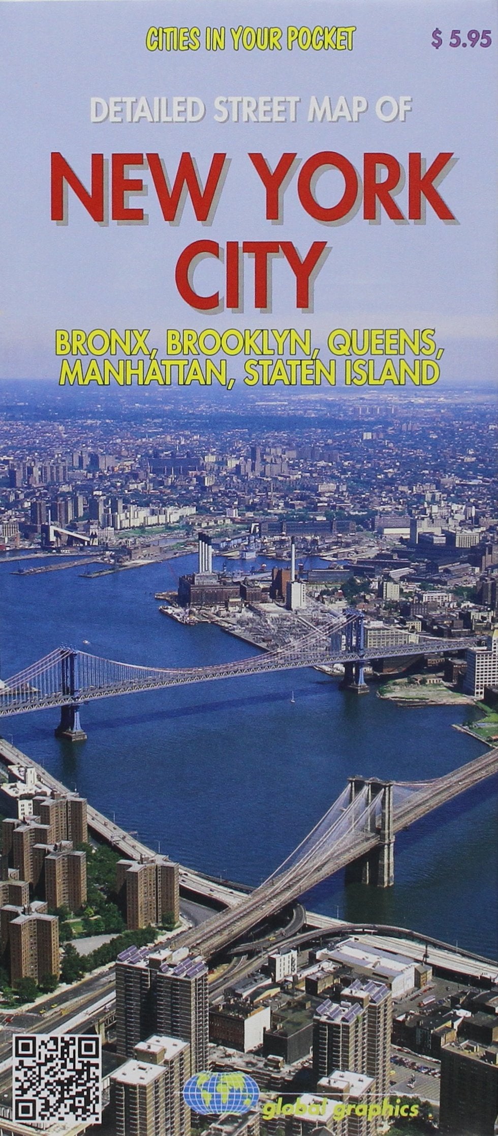 Detailed street map of New York City : Bronx, Brooklyn, Queens, Manhattan, Staten Island Maps & Plans