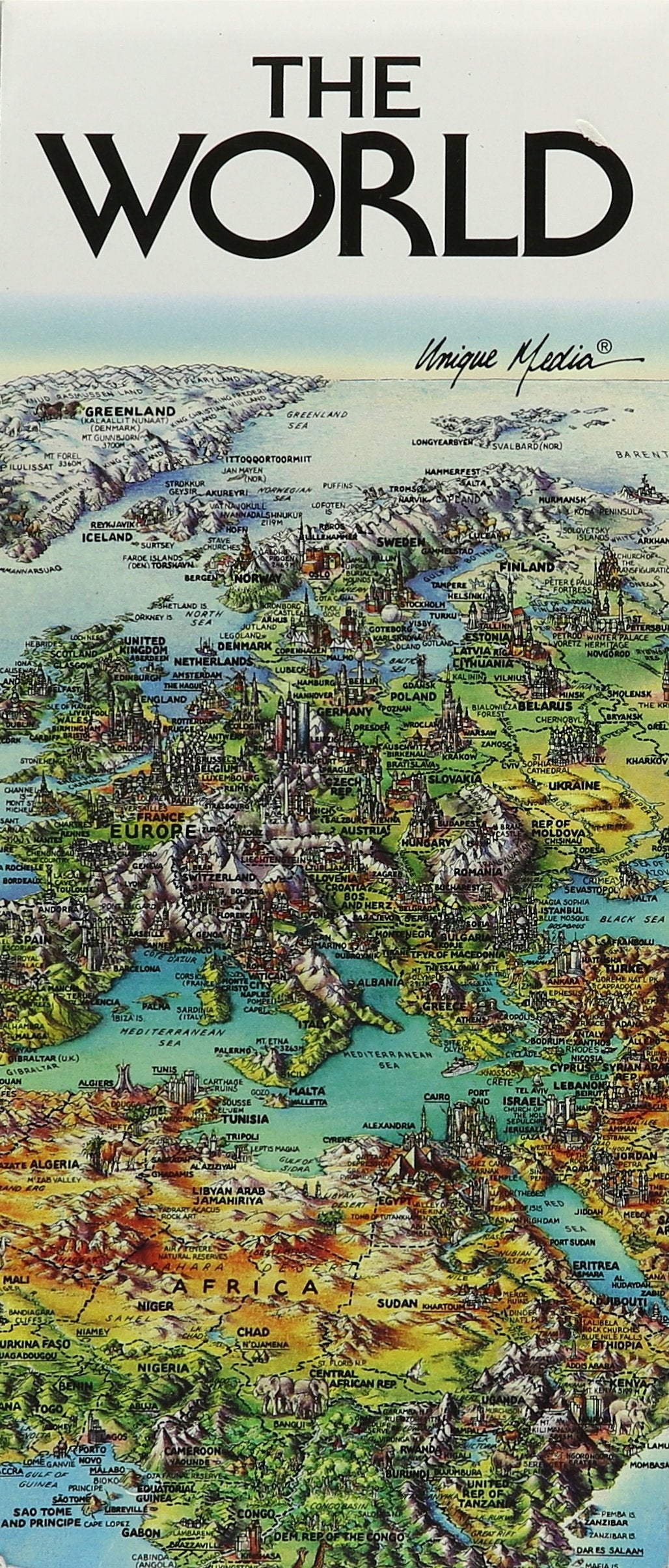 Product Image: World Folded Map Unique Media