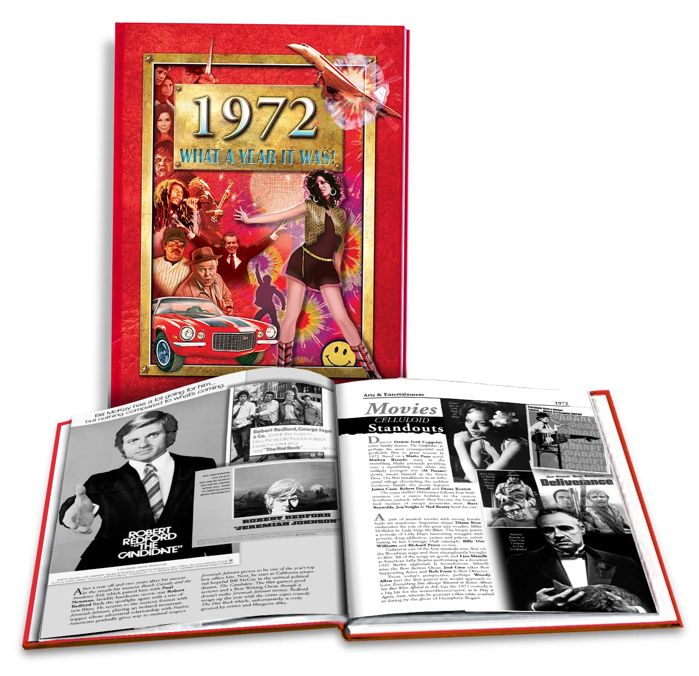 1972 What A Year It Was! Perfect Birthday or Wedding Anniversary Hardcover Coffee Table Book Politics & History