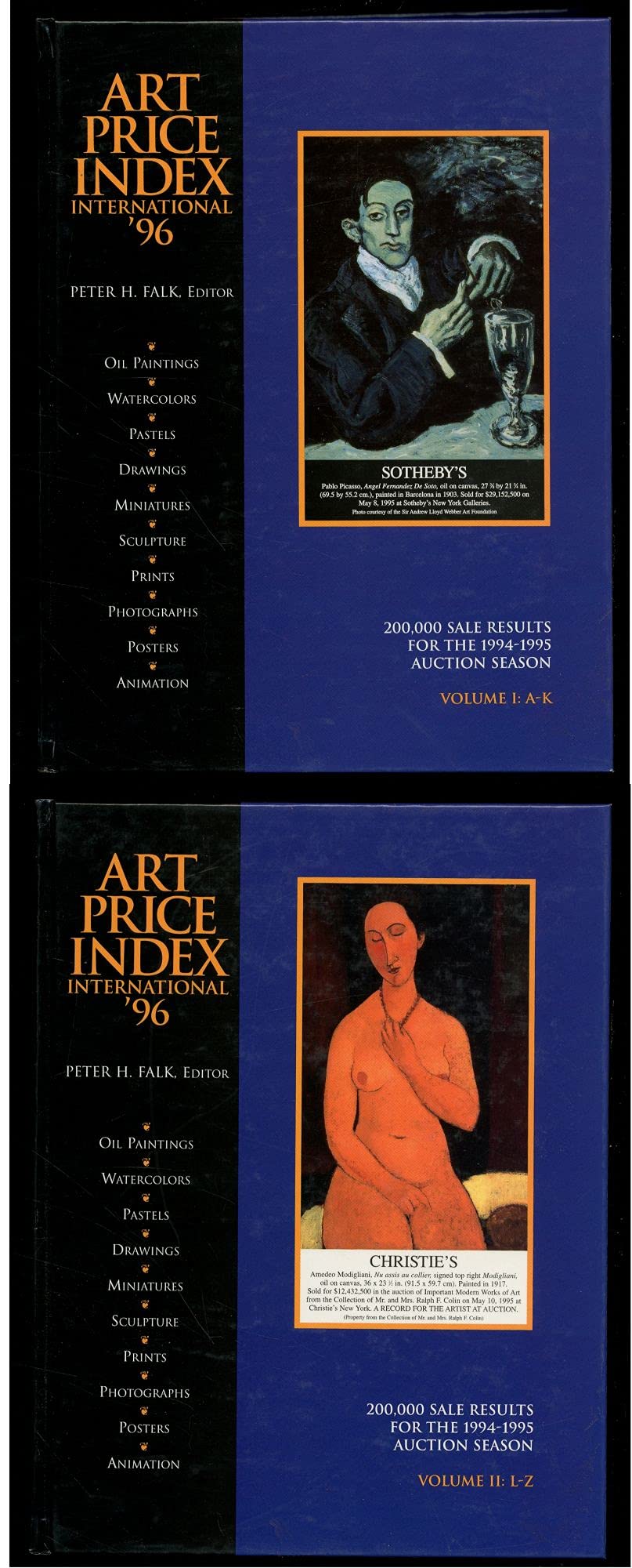 Art Price Index International '96 1994-1995 Auction Season Books