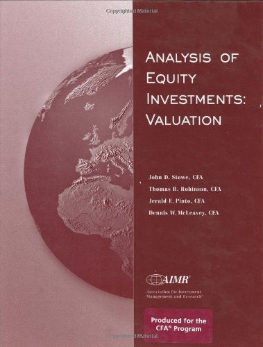 Analysis of Equity Investments: Valuation Business, Finance & Career