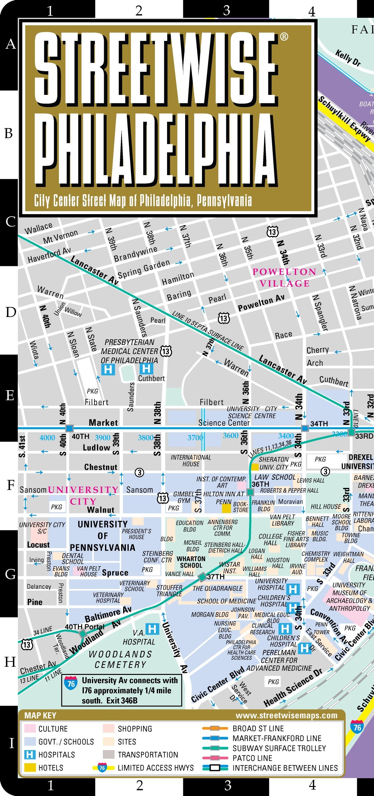 Streetwise Philadelphia: City Center Street Map of Philadelphia, Pa book