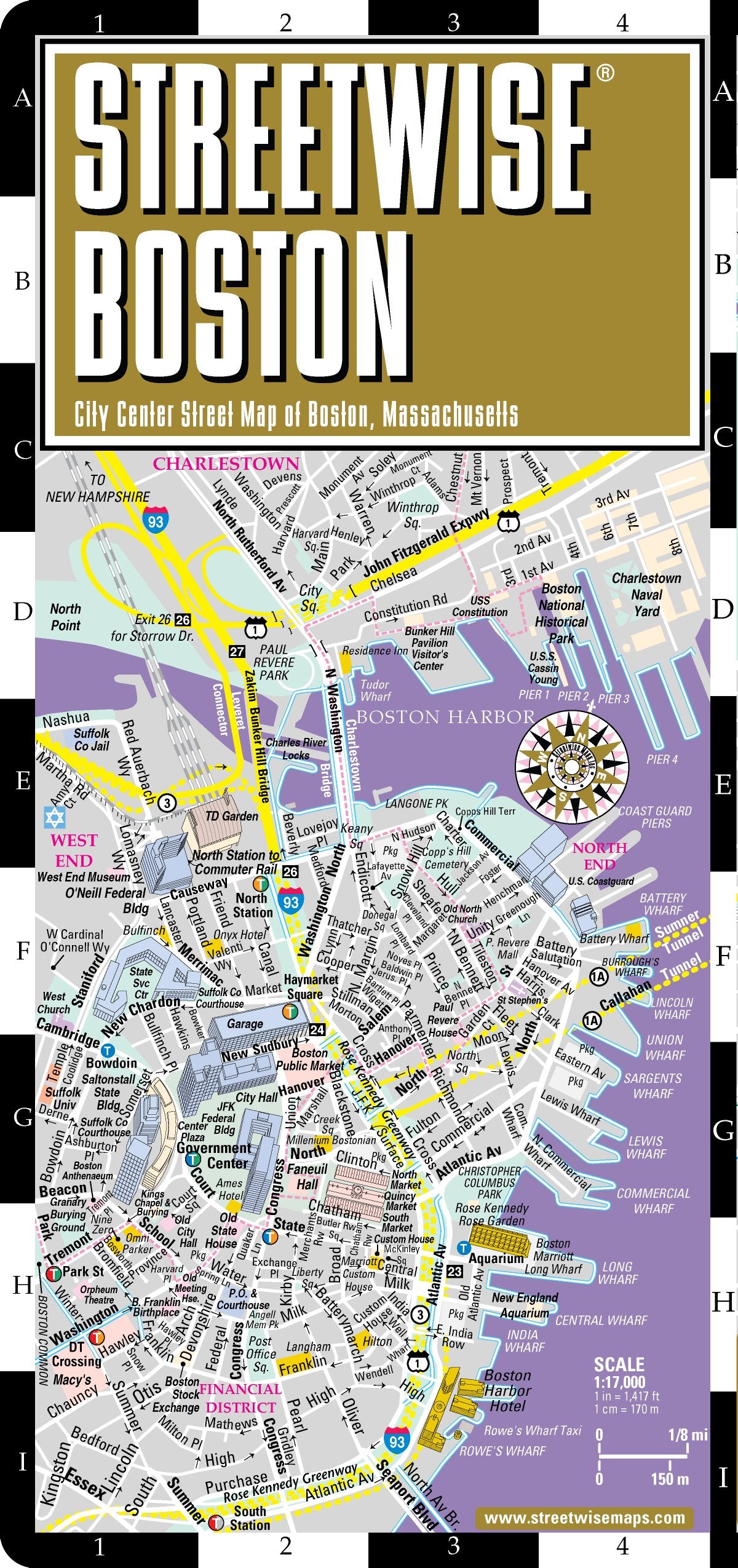Streetwise Boston: City Center Street Map of Boston, Massachusetts (Streetwise S.) Leisure, Home & Garden