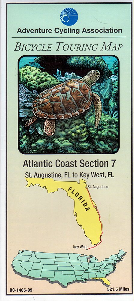 Atlantic Coast Bicycle Route - 7: St. Augustine, Florida - Key West, Florida - 522 Miles Maps & Plans