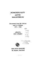 Homosexuality and the Magisterium: Documents from the Vatican and U.S. Bishops Books
