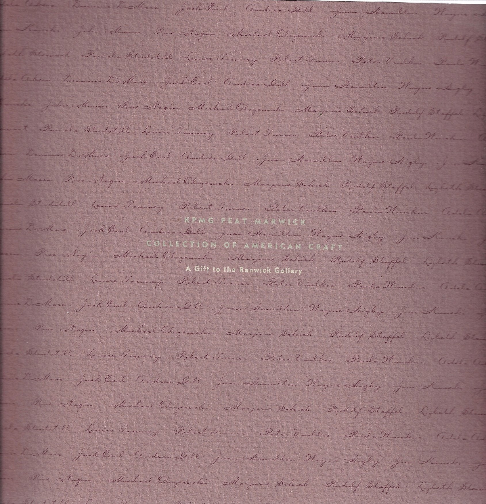 KPMG Peat Marwick Collection of American Craft: A Gift to the Renwick Gallery of the National Museum of American Art Books