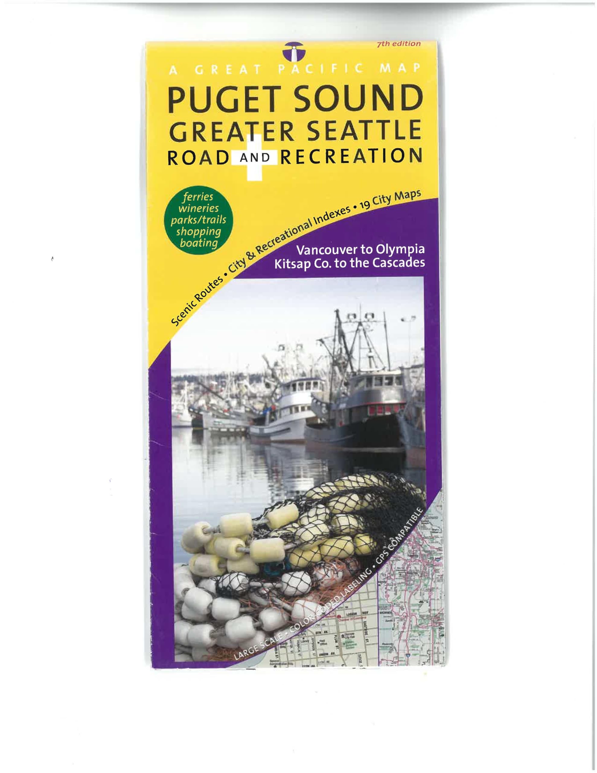 Puget Sound Road & Rec Map, 7th Edition Maps & Plans