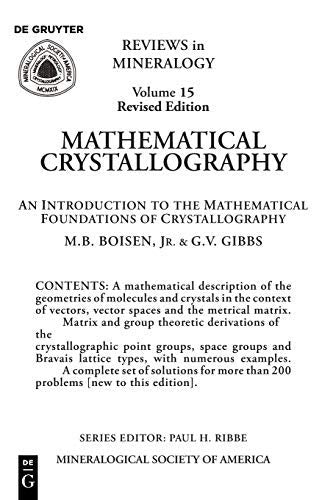 Mathematical Crystallography (Reviews in Mineralogy, Band 15) Books