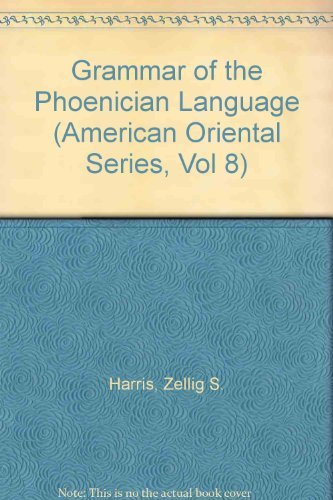 Grammar of the Phoenician Language book