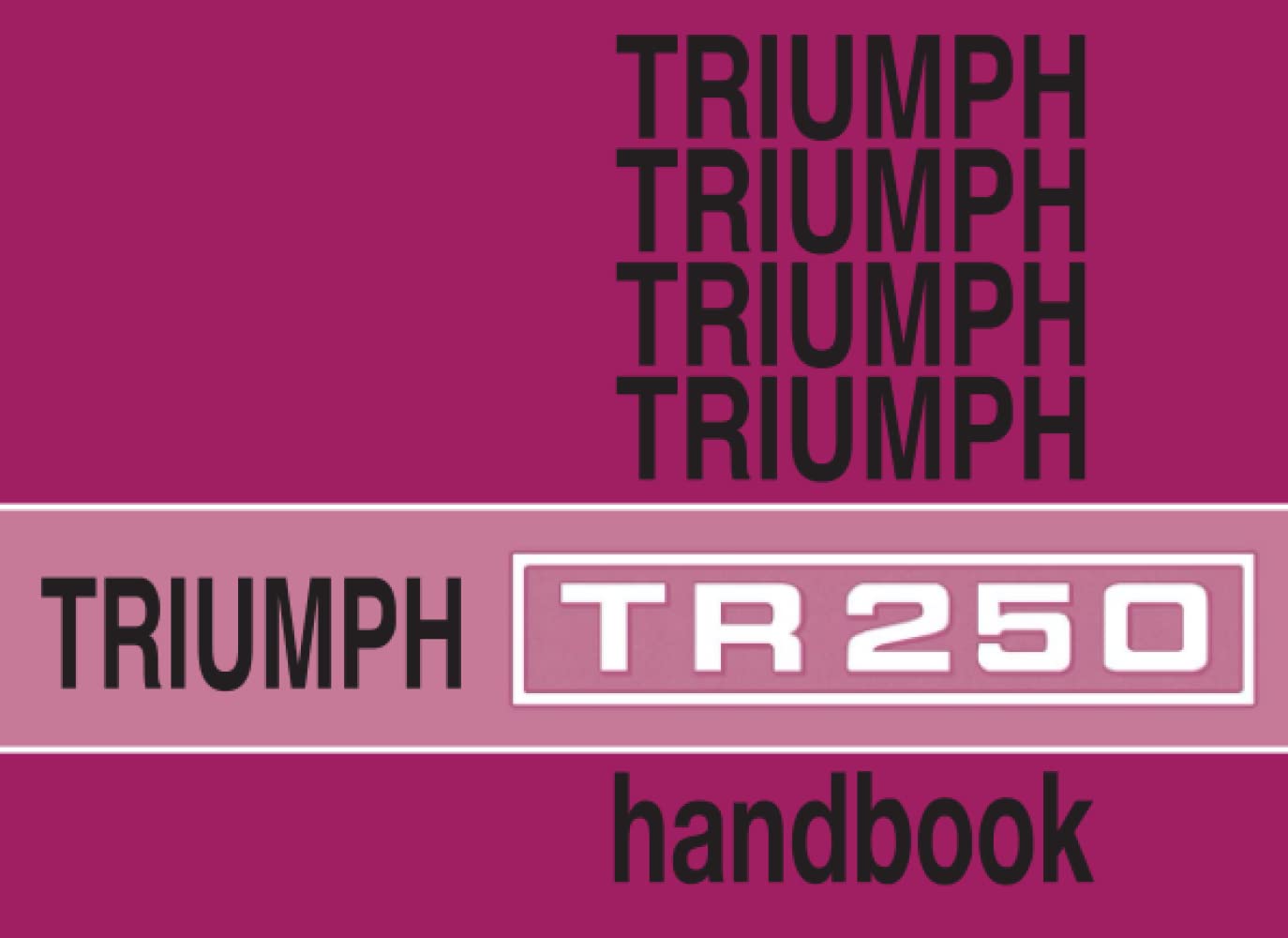 TRIUMPH TR250 Handbook: Part No. 54503 (Triumph Owners' Handbook: Tr250 (Us)) Leisure, Home & Garden