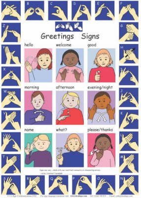 Let's Sign: BSL Greetings Signs and Fingerspelling A2 Wallchart Social Sciences