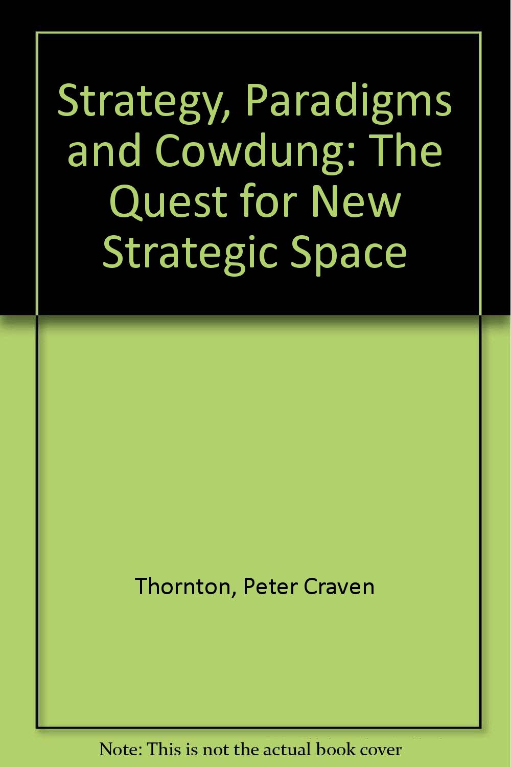 Strategy, Paradigms and Cowdung: The Quest for New Strategic Space Business, Finance & Career