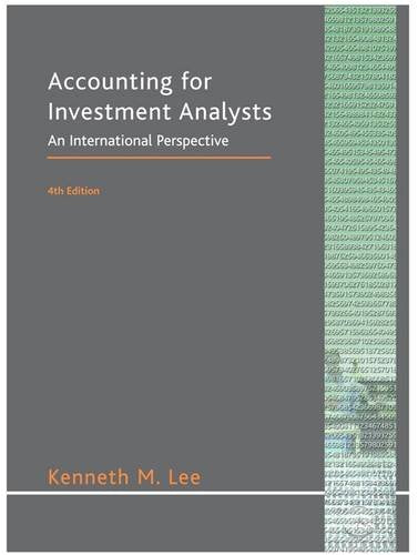 Accounting for Investment Analysts: An International Perspective book
