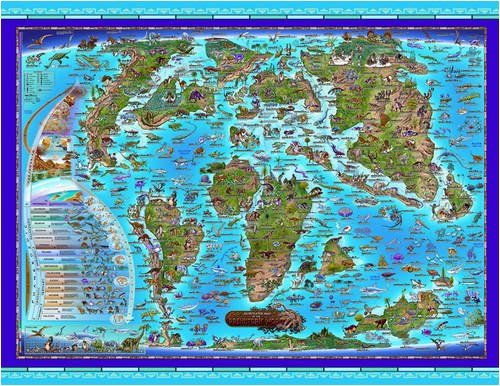 Prehistoric World Children's Illustrated Wall Map (Children's Maps S.) Maps & Plans