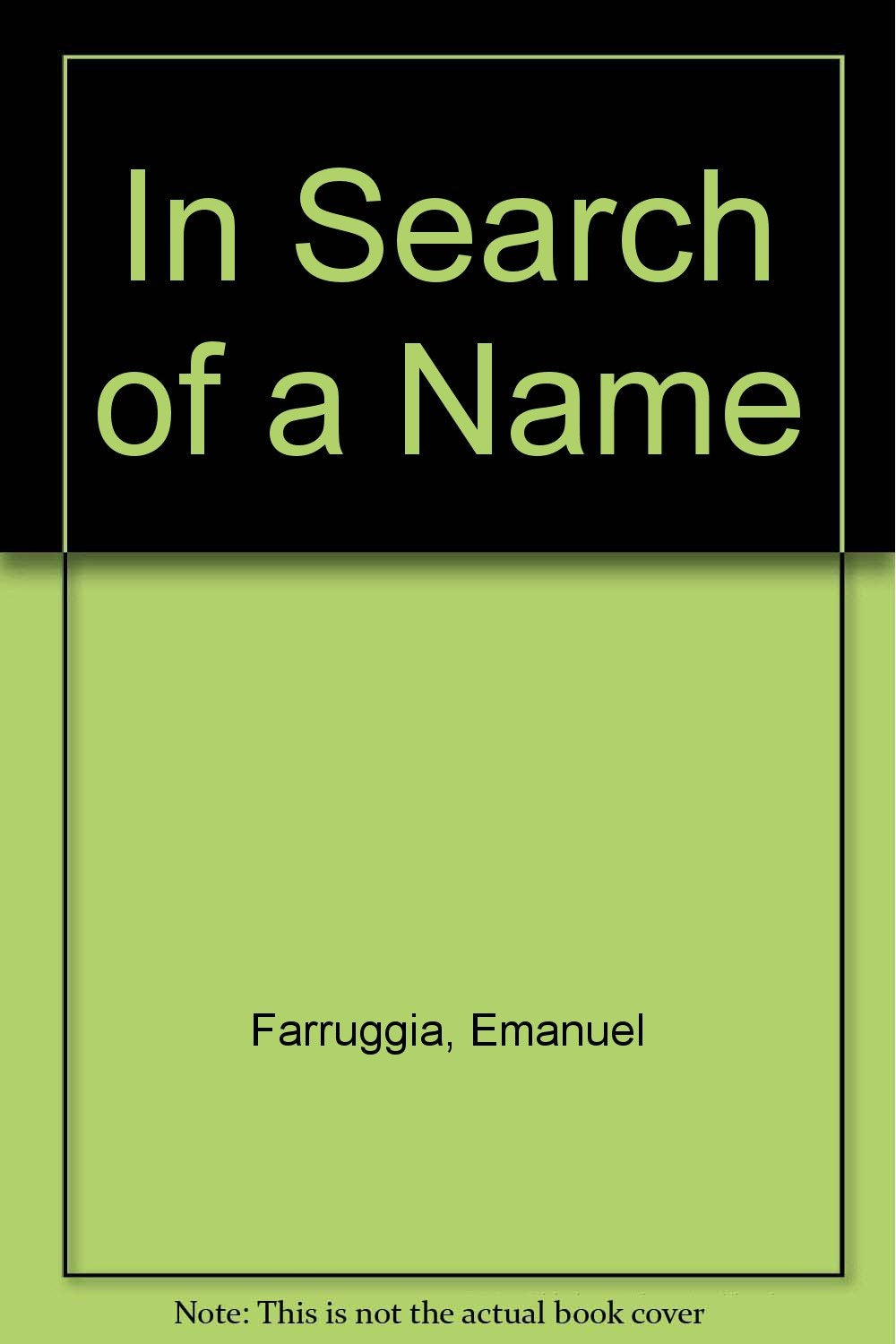 In Search of a Name Contemporary literature