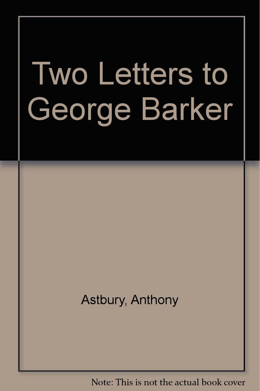 Product Image: Two Letters to George Barker