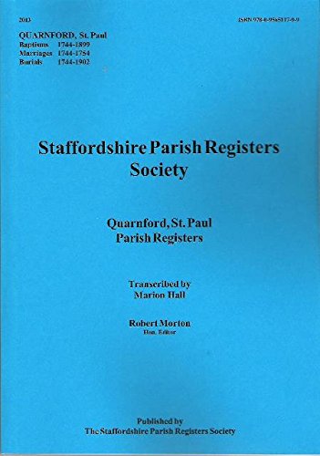 Quarnford, St. Paul: Parish Register Reference Books