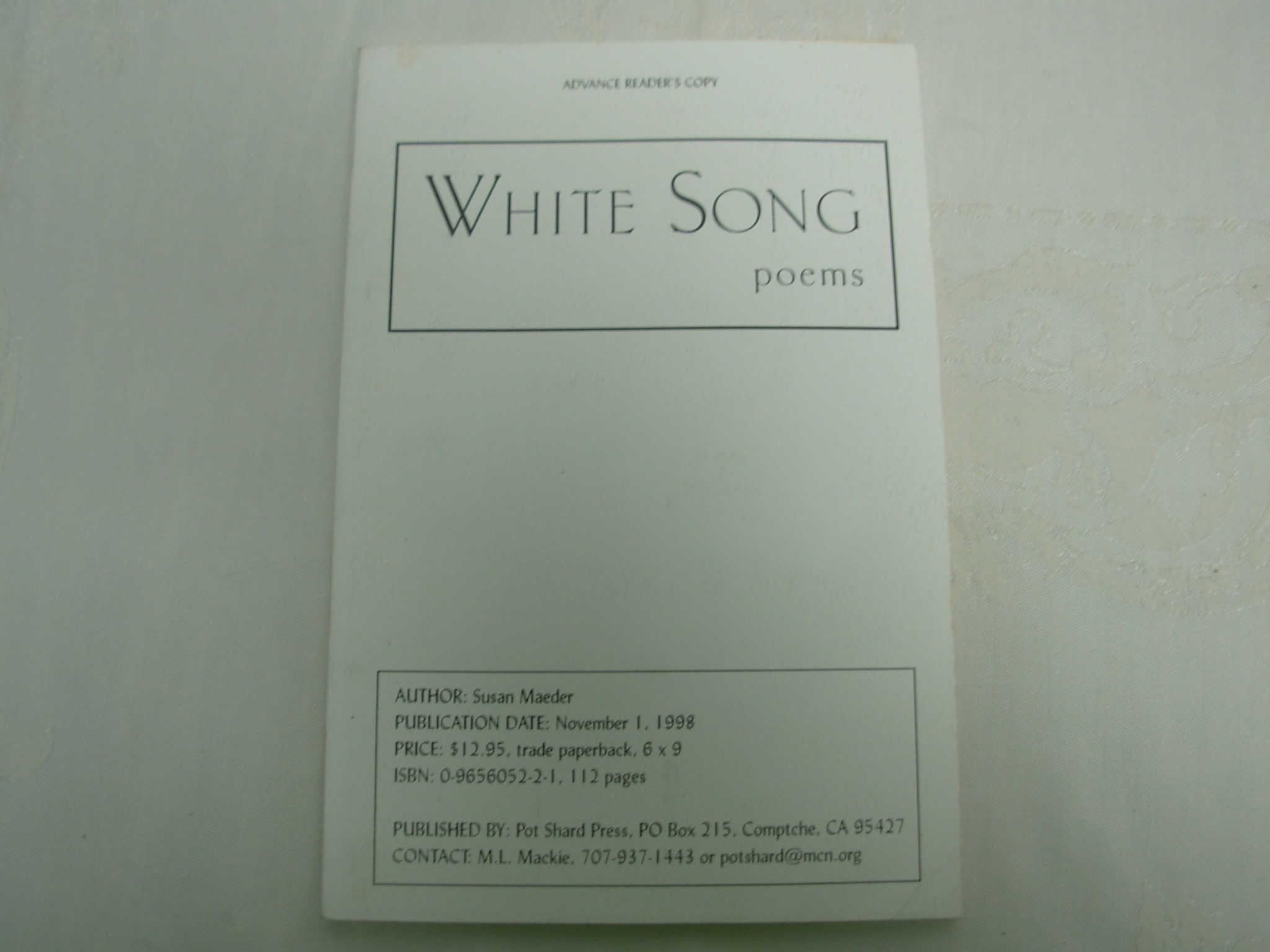Product Image: White Song: Poems