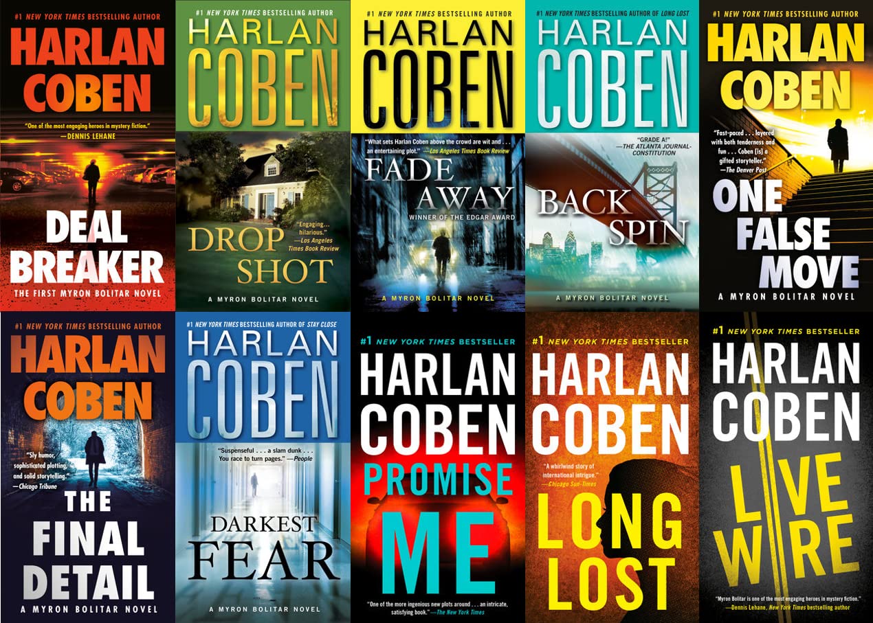 Harlan Coben's Complete Myron Bolitar Series Set (Books 1-10): Deal Breaker, Drop Shot, Fade Away, Back Spin, One False Move, the Final Detail, Darkest Fear, Promise Me, Long Lost and Live Wire Books