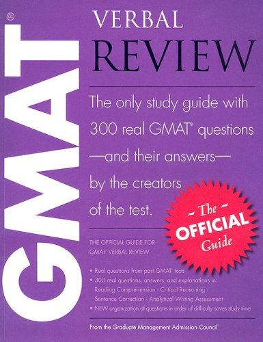 The Official Guide for GMAT Verbal Review Business, Finance & Career