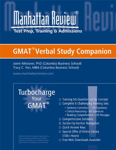 Manhattan Elite Prep Turbocharge Your GMAT: Verbal Study Companion book