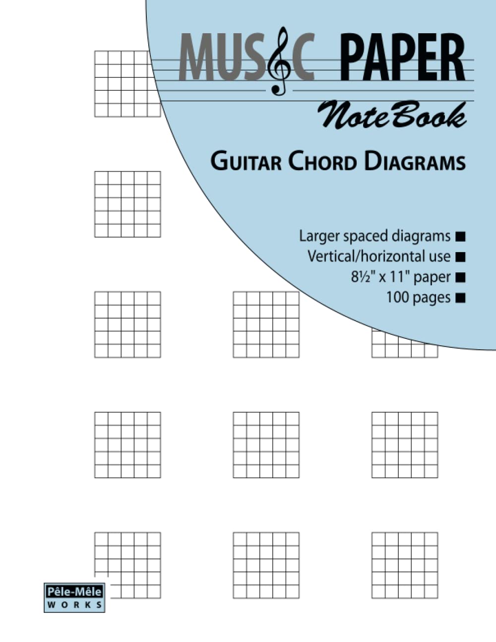 MUSIC PAPER NoteBook - Guitar Chord Diagrams Sheet Music