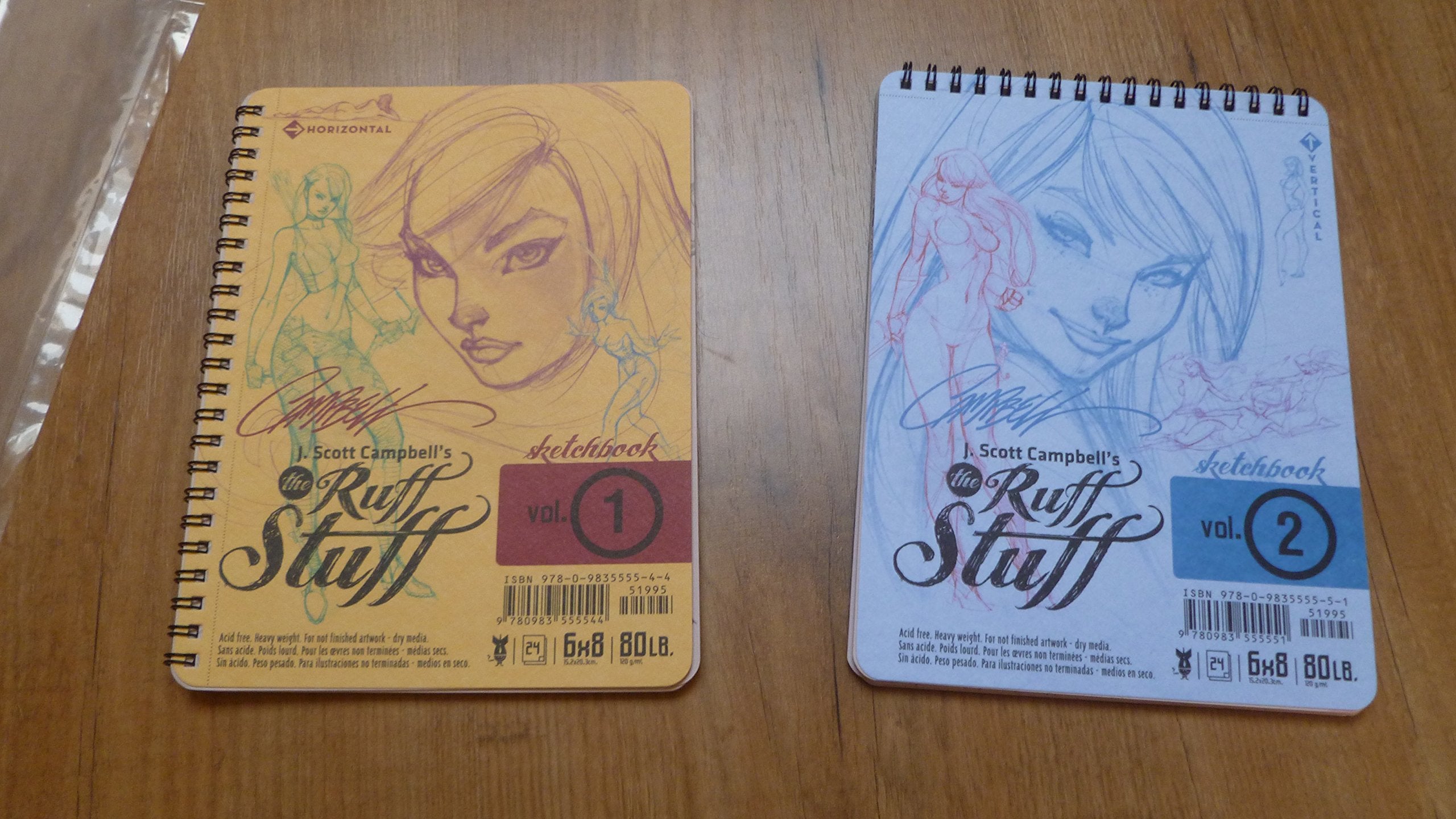 J. Scott Campbell's The Ruff Stuff Vol 1 & 2 signé book
