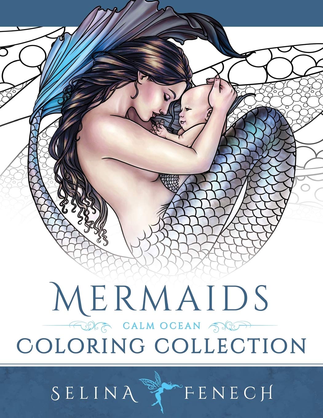 Mermaids - Calm Ocean Coloring Collection (Fantasy Coloring by Selina, Band 2) Hobbies & Crafts