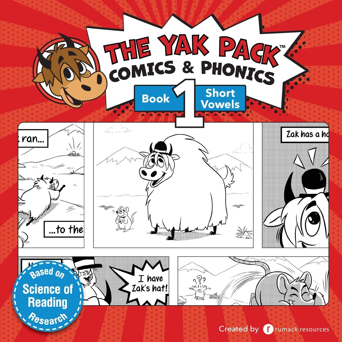 The Yak Pack: Comics & Phonics: Book 1: Learn to read decodable short vowel words (The Yak Pack Comics Complete Series, Band 1) Manga
