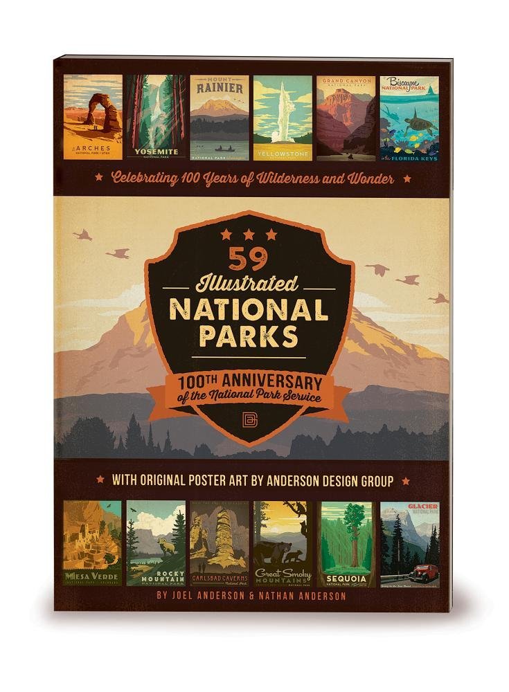 59 Illustrated National Parks - Softcover: 100th Anniversary of the National Park Service Social Sciences