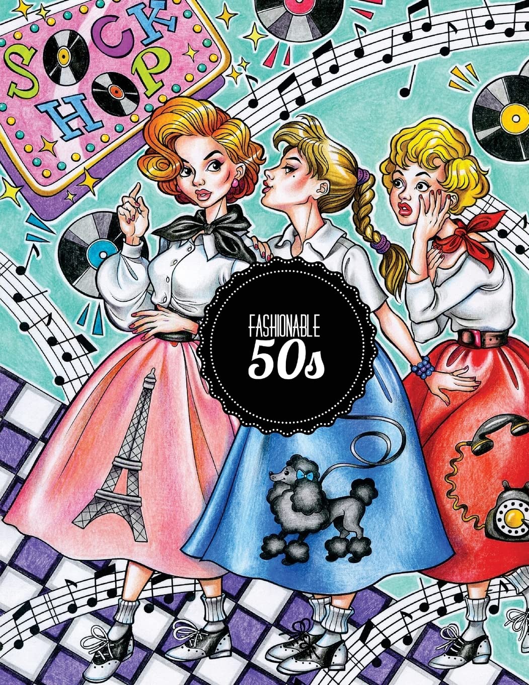 Fashionable 50s: The 1950s Coloring Book Film, Art & Culture