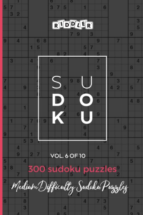 300 Sudoku Puzzles Medium Difficulty (Vol. 6 of 10, Band 6) Leisure & Fun