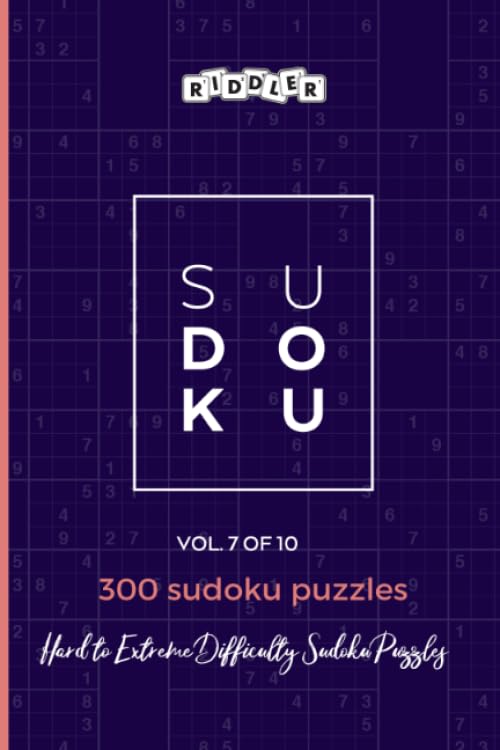 300 Sudoku Puzzles Hard to Extreme Difficulty (Vol. 7 of 10, Band 7) Leisure & Fun