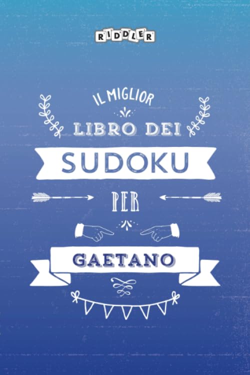 Il miglior libro dei Sudoku per Gaetano (Italian Edition) Books