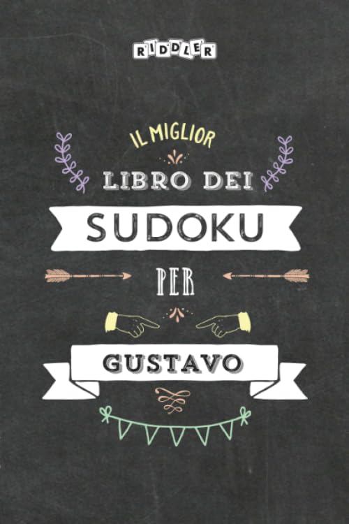 Il miglior libro dei Sudoku per Gustavo (Italian Edition) Books