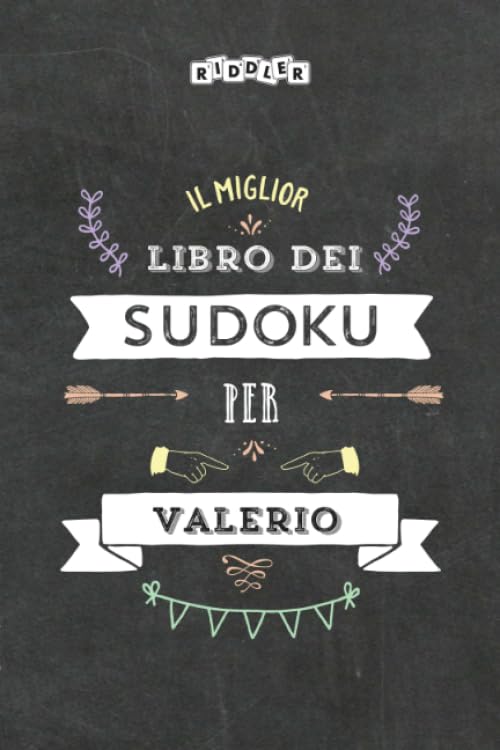 Il miglior libro dei Sudoku per Valerio (Italian Edition) Books