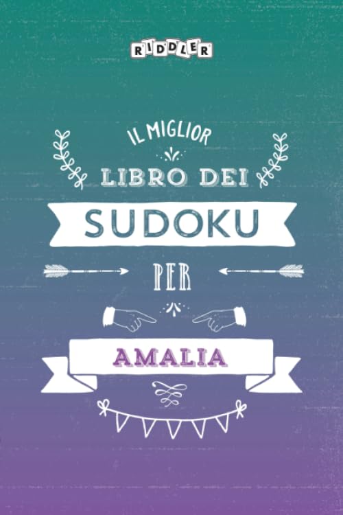 Il miglior libro dei Sudoku per Amalia (Italian Edition) Books