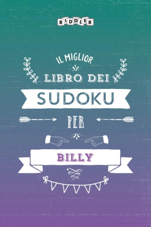 Il miglior libro dei Sudoku per Billy (Italian Edition) Books