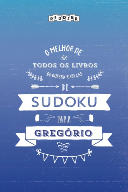 O melhor livro de quebra-cabeças de Sudoku para Gregório (Portuguese Edition) Leisure & Fun