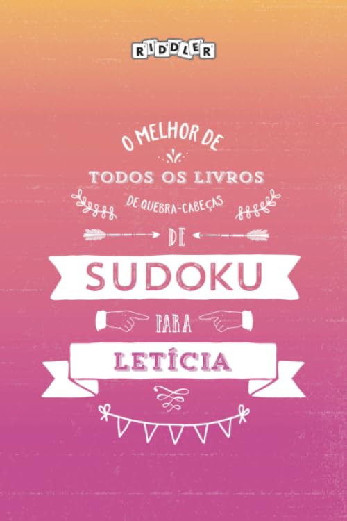 O melhor livro de quebra-cabeças de Sudoku para Letícia (Portuguese Edition) Books
