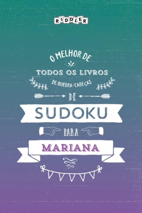 O melhor livro de quebra-cabeças de Sudoku para Mariana (Portuguese Edition) Books