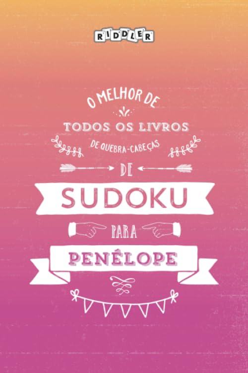 O melhor livro de quebra-cabeças de Sudoku para Penélope (Portuguese Edition) Books