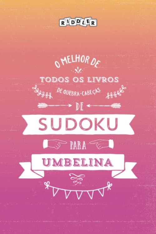 O melhor livro de quebra-cabeças de Sudoku para Umbelina (Portuguese Edition) Books