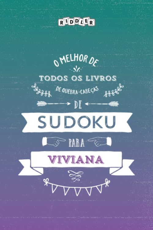 O melhor livro de quebra-cabeças de Sudoku para Viviana (Portuguese Edition) Books
