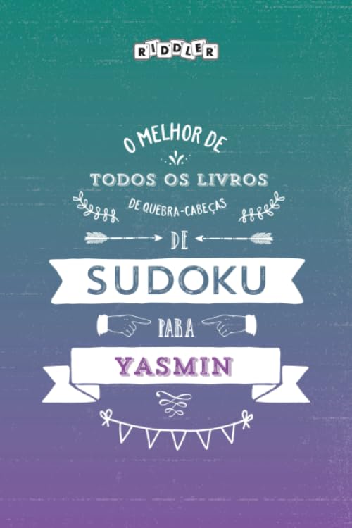 O melhor livro de quebra-cabeças de Sudoku para Yasmin (Portuguese Edition) Books